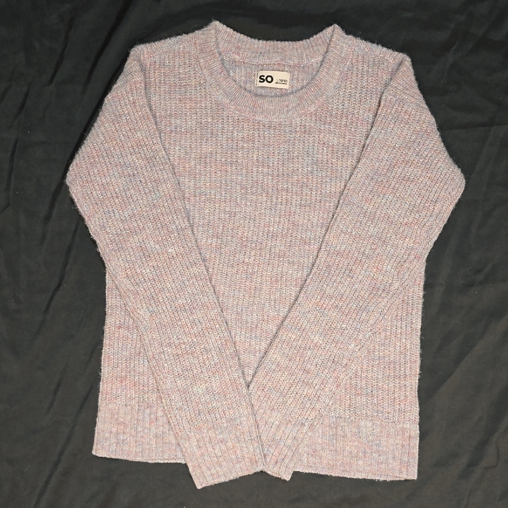 SO Beand - Multicolor with Shimmer Knit Pullover - GIRLS L (10/12)